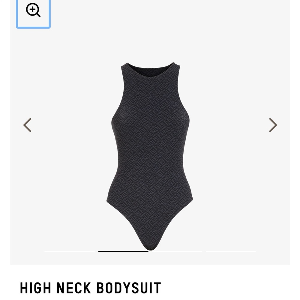 Fendi Skims high neck bodysuit in black size L sleeveless thong bodysuit